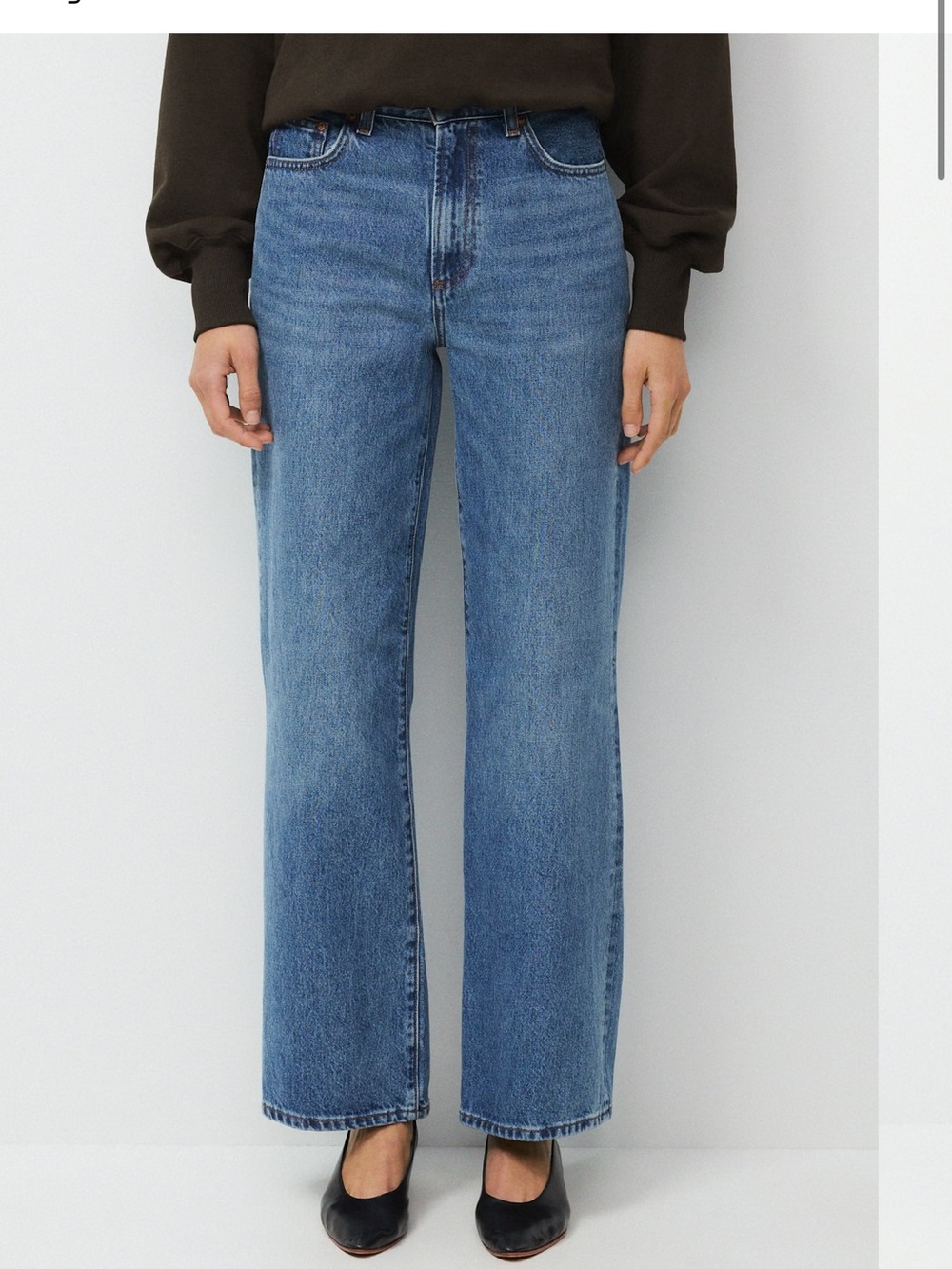 Aritzia Denim Forum Farrah High Rise Wide Leg